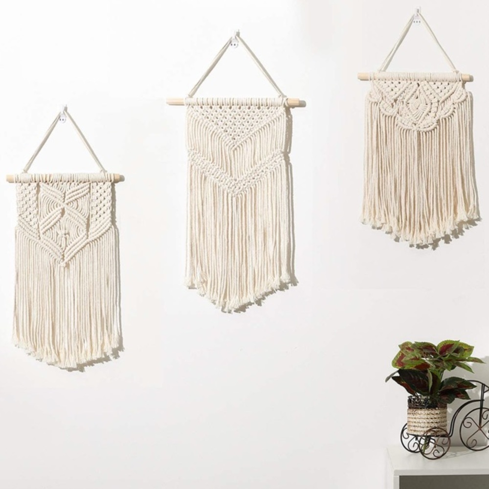 Bohemian 3 piece Boho Macrame Woven Wall Decor